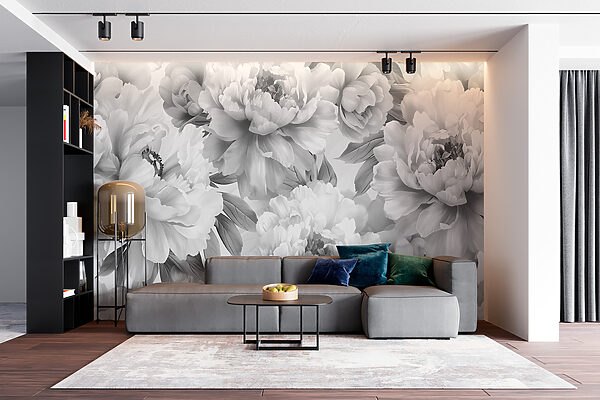 Papel de parede Monochrome Bloom Elegance (REF: w08068) Papel de parede Papel de parede Monochrome Bloom Elegance (REF: w08068)