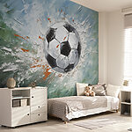 Papel de parede Pintura de uma bola de futebol