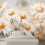 Papel de parede Pintura de flores brancas