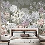 Papel de parede Elegância monocromática em flor