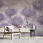 Papel de parede Flores delicadas dançam em tons pastel.