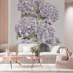 Papel de parede Hortênsias de lavanda em elegante floração