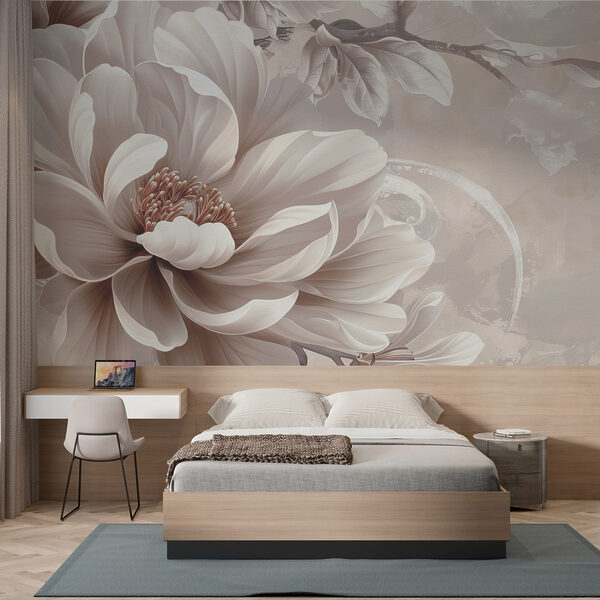 Papel de parede Papel de parede Flor elegante em tons suaves (REF: w08181v1)