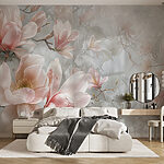 Papel de parede Flores delicadas em tons suaves.