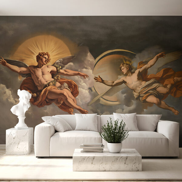 Pintura de anjos no céu Papel de parede Pintura de anjos no céu