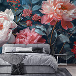Papel de parede Grupo de flores numa planta
