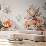Papel de parede Elegantes flores de lótus em flor.