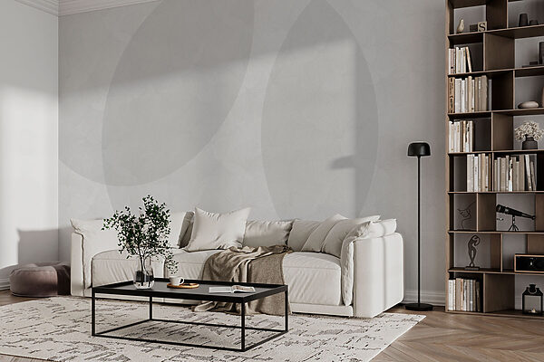 Fundo branco com círculos e linhas Papel de parede Fundo branco com círculos e linhas