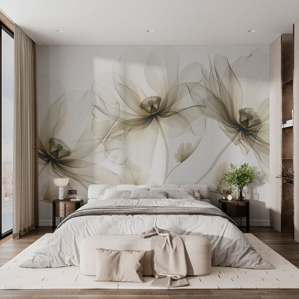 Papel de parede Papel de parede Beleza etérea em forma de flor (REF: w01482v2)