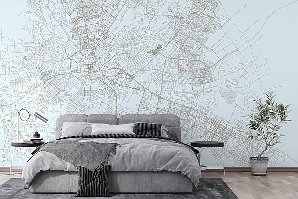 Papel de parede Papel de parede Mapa de uma cidade (REF: w01024)
