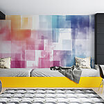 Papel de parede Quadrados coloridos de várias cores