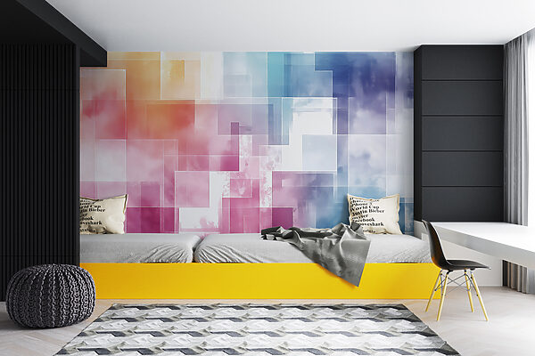 Quadrados coloridos de várias cores Papel de parede Quadrados coloridos de várias cores