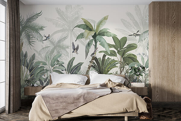 Papel de parede Papel de parede Papel de parede com uma floresta tropical (REF: w08239)
