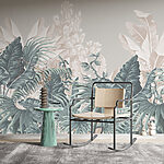 Papel de parede Serenidade tropical em tons pastel