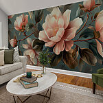 Papel de parede Flores elegantes em tons pastel suaves