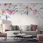 Papel de parede Pintura a aguarela de flores