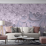 Papel de parede Padrão floral elegante de lavanda