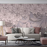 Papel de parede Elegância florescente em monocromático