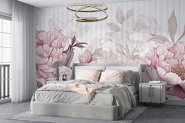 O blush floresce em suave fascínio Papel de parede O blush floresce em suave fascínio