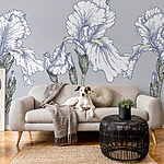 Papel de parede Grupo de flores brancas