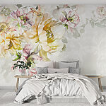 Papel de parede Sinfonia floral delicada em tons pastel