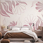 Papel de parede Sussurros florais elegantes sobre tela.