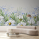 Papel de parede Flores elegantes em tons suaves