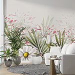 Papel de parede Tela Soft Blooms Grace Tranquil