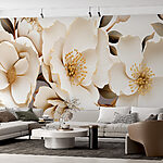 Papel de parede Arranjo floral cremoso e elegante