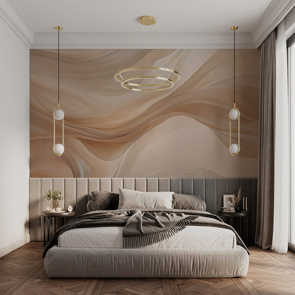 Ondas cremosas de textura sedosa Papel de parede Ondas cremosas de textura sedosa
