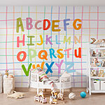 Papel de parede Letras coloridas numa grelha