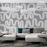 Papel de parede Labirinto com linhas brancas