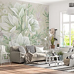 Papel de parede Flores brancas elegantes em harmonia