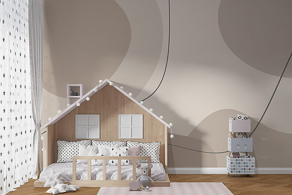 Fundo cinzento e branco com linhas curvas Papel de parede Fundo cinzento e branco com linhas curvas