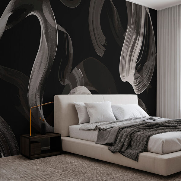 Fundo preto e branco com fumo branco Papel de parede Fundo preto e branco com fumo branco