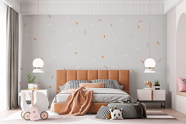 Granulado branco e cor de laranja sobre um fundo cinzento Papel de parede Granulado branco e cor de laranja sobre um fundo cinzento