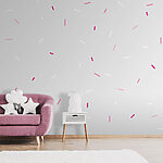 Papel de parede Granulado branco e cor-de-rosa