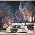 Papel de parede Flores etéreas em tons luminosos.
