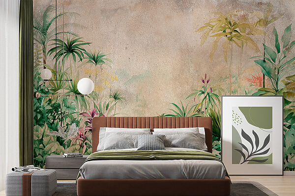 Pintura de plantas e flores Papel de parede Pintura de plantas e flores