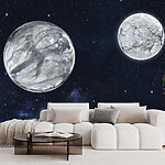 Papel de parede Dois planetas no espaço