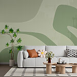 Papel de parede Fundo verde e branco