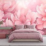 Papel de parede Imersão em flor rosa suave