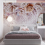 Papel de parede Elegância floral suave em flor.