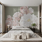 Papel de parede Rosas elegantes em tons pastel suaves