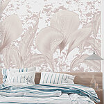 Papel de parede Folhas elegantes em tons subtis