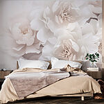 Papel de parede Grupo de flores brancas