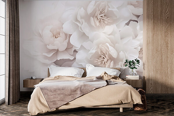 Grupo de flores brancas Papel de parede Grupo de flores brancas