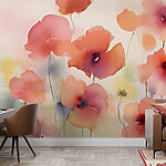 Papel de parede Pintura de flores