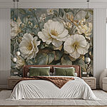 Papel de parede Lindas flores em tons suaves.