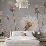 Papel de parede Flores delicadas em tons suaves.